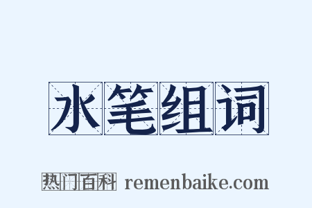 水笔组词是什么意思的图片